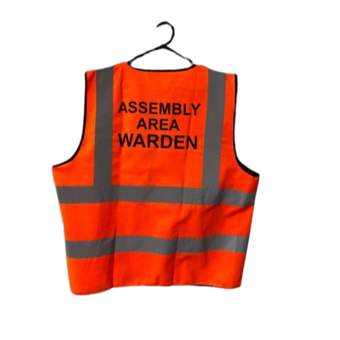 Orange Assembly Area Warden Emergency Vest