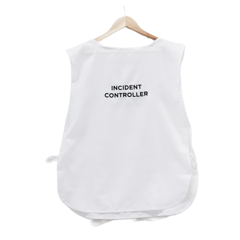 White Incident Controller Emergency Tabard