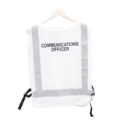 White Communications Officer Emergency Vest