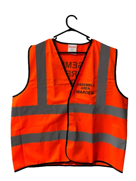 Emergency Vest | Orange Assembly Area Warden